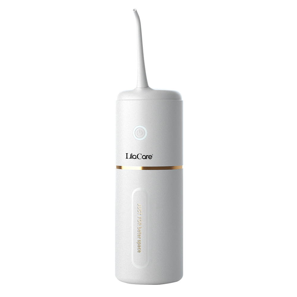 Irigator Bucal Profesional Dus Bucal Lila Care Rezervor 280 Ml Cu 4 Capete Alb