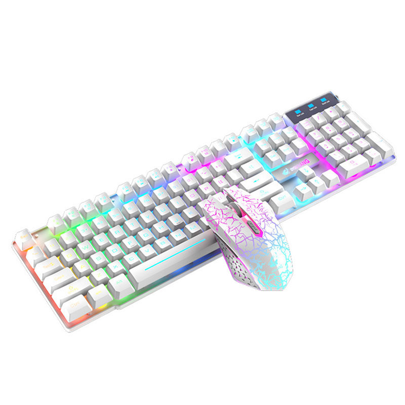 Set tastatura cu mouse, ziyou lang, t3 alb