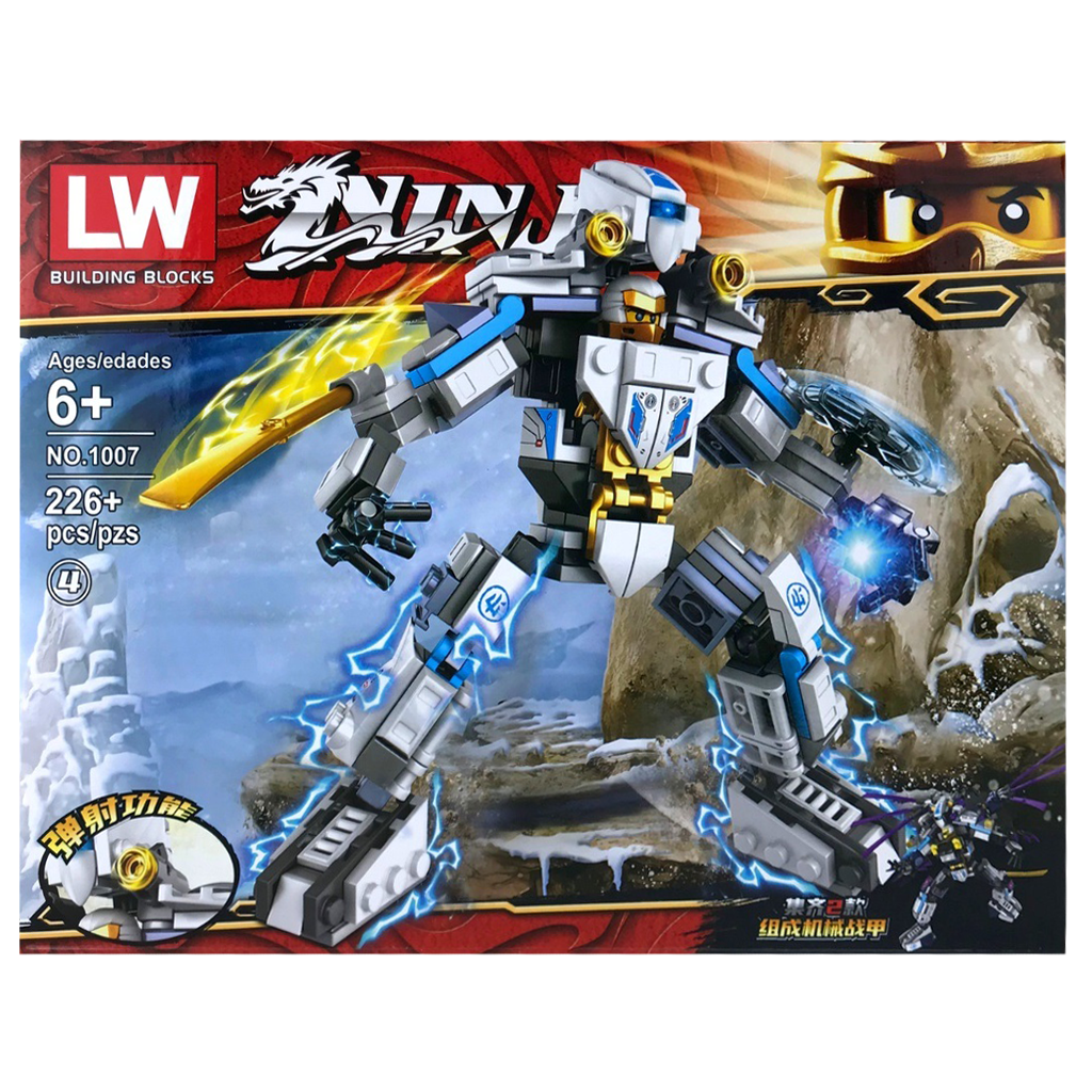 Joc de asamblare karemi , robot transformer alb - 226 piese