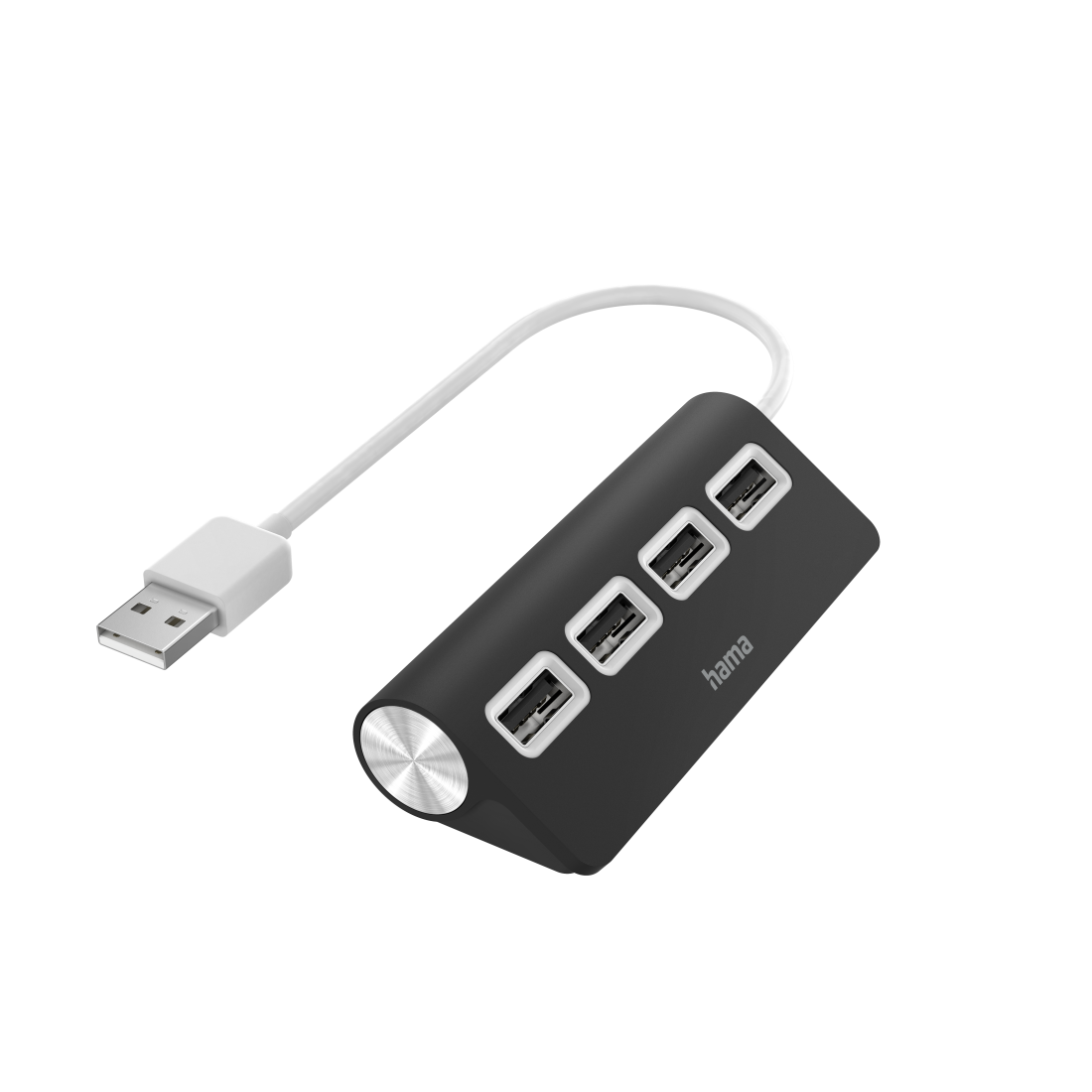 Hama hub usb, 4 porturi, usb 2.0, 480 mbit/s, negru