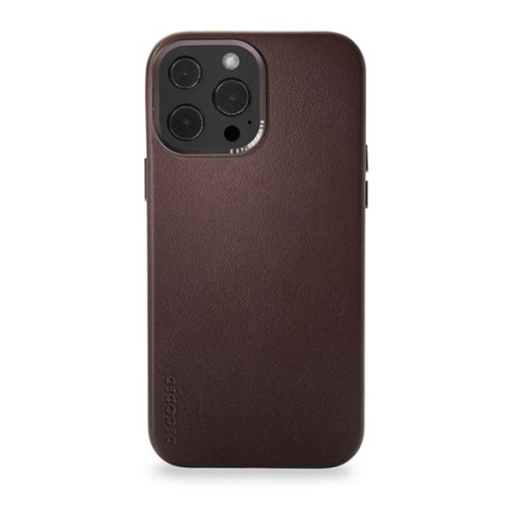 Husa de protectie decoded iphone 13 pro, compatibila magsafe, maro