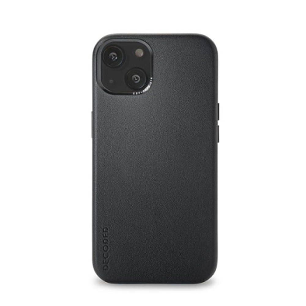 Husa de protectie decoded iphone 13, compatibila magsafe, piele ecologica, negru