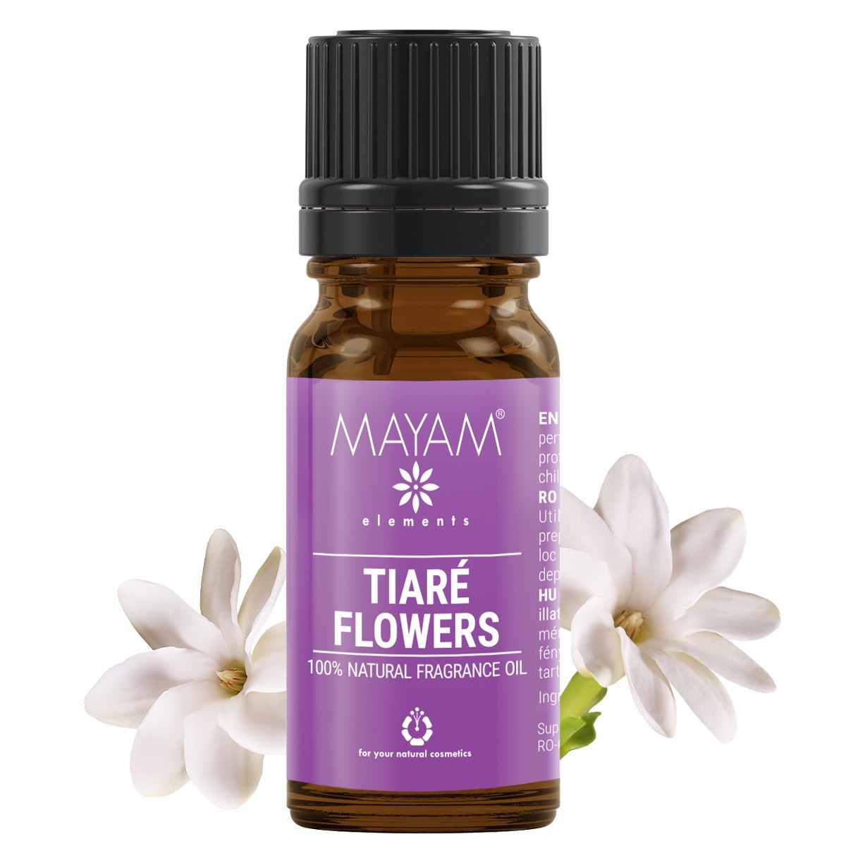Parfumant natural elemental, flori de tiare, 10 ml
