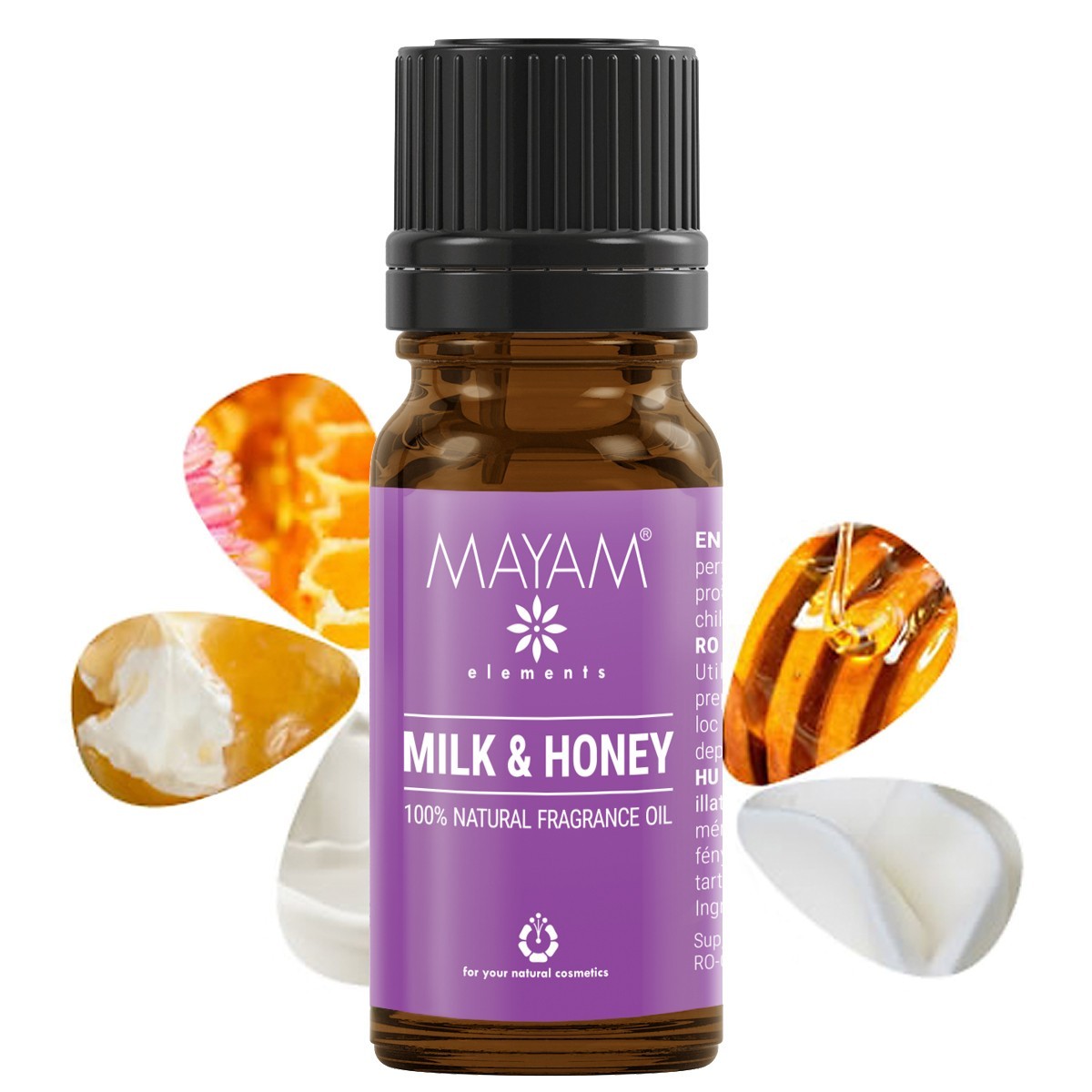 Parfumant natural elemental, milk & honey, 10 ml