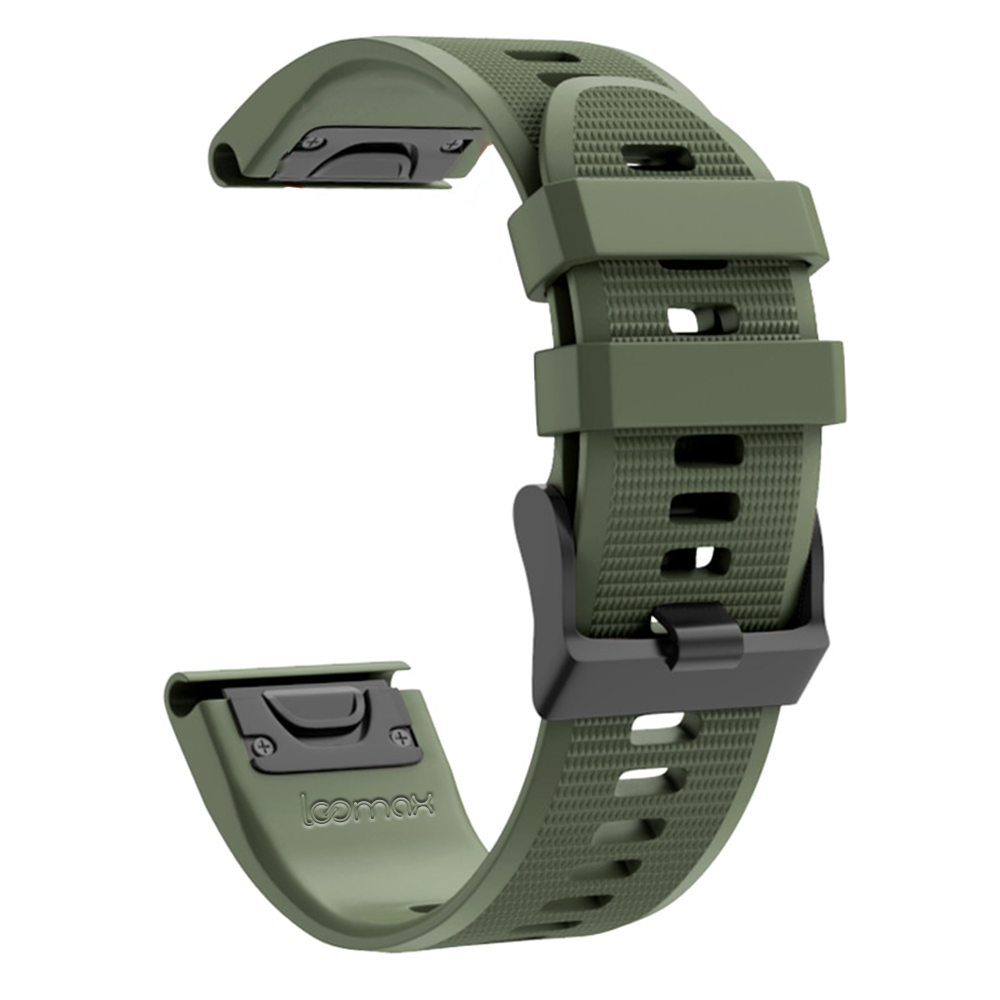 Bratara ceas Smartwatch Loomax, 26 mm, din silicon, verde inchis