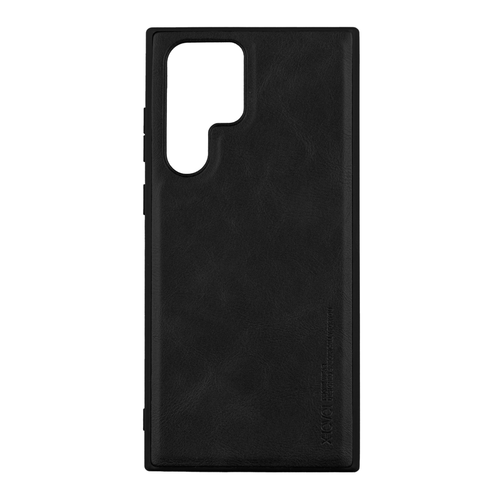 Husa de protectie Loomax, Samsung Galaxy S22 Ultra , din piele ecologica, neagra