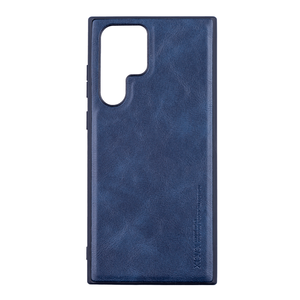 Husa de protectie Loomax, Samsung Galaxy S22 Ultra , din piele ecologica, albastru
