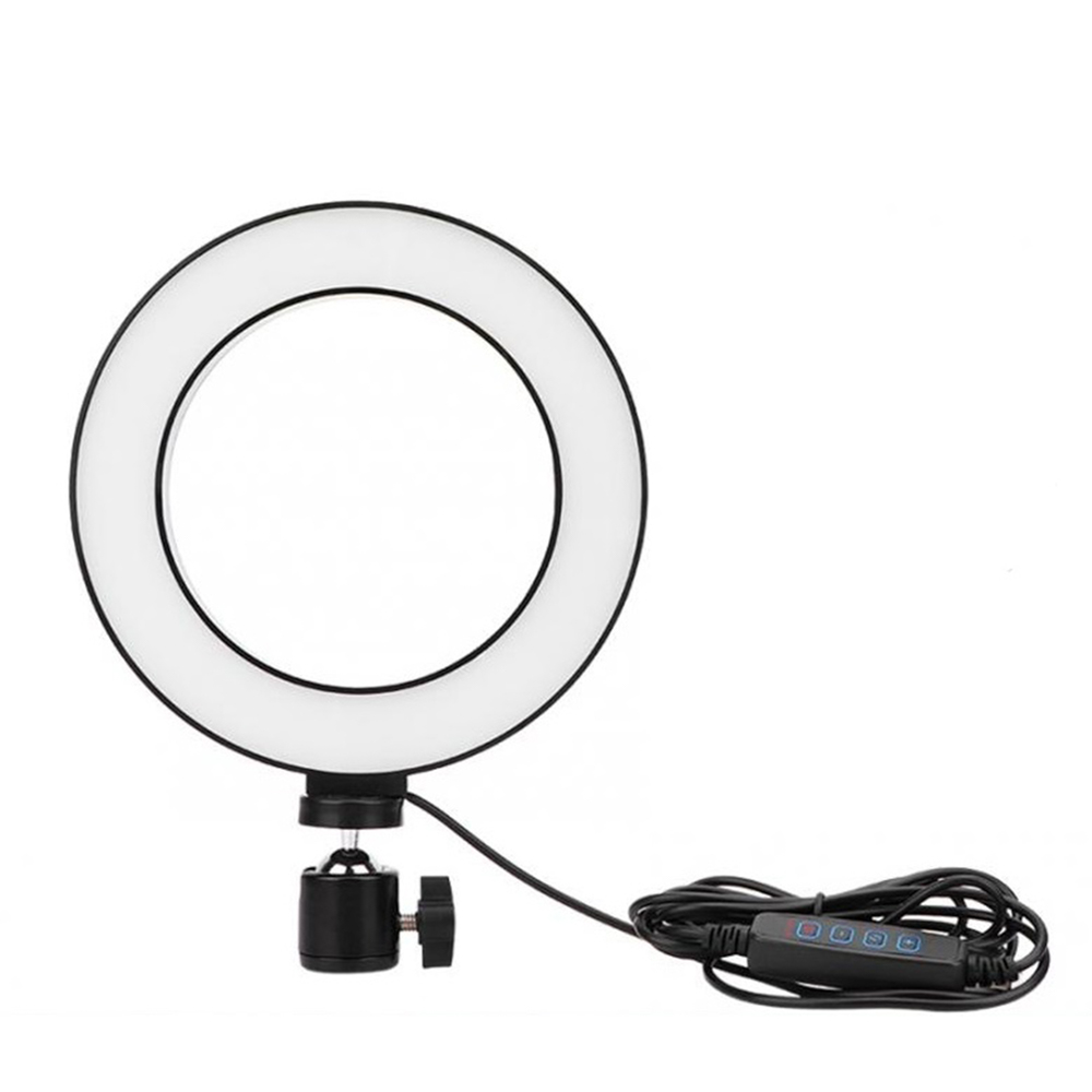 Lampa circulara profesionala LED Karemi, diametru 33 cm, suport telefon, telecomanda