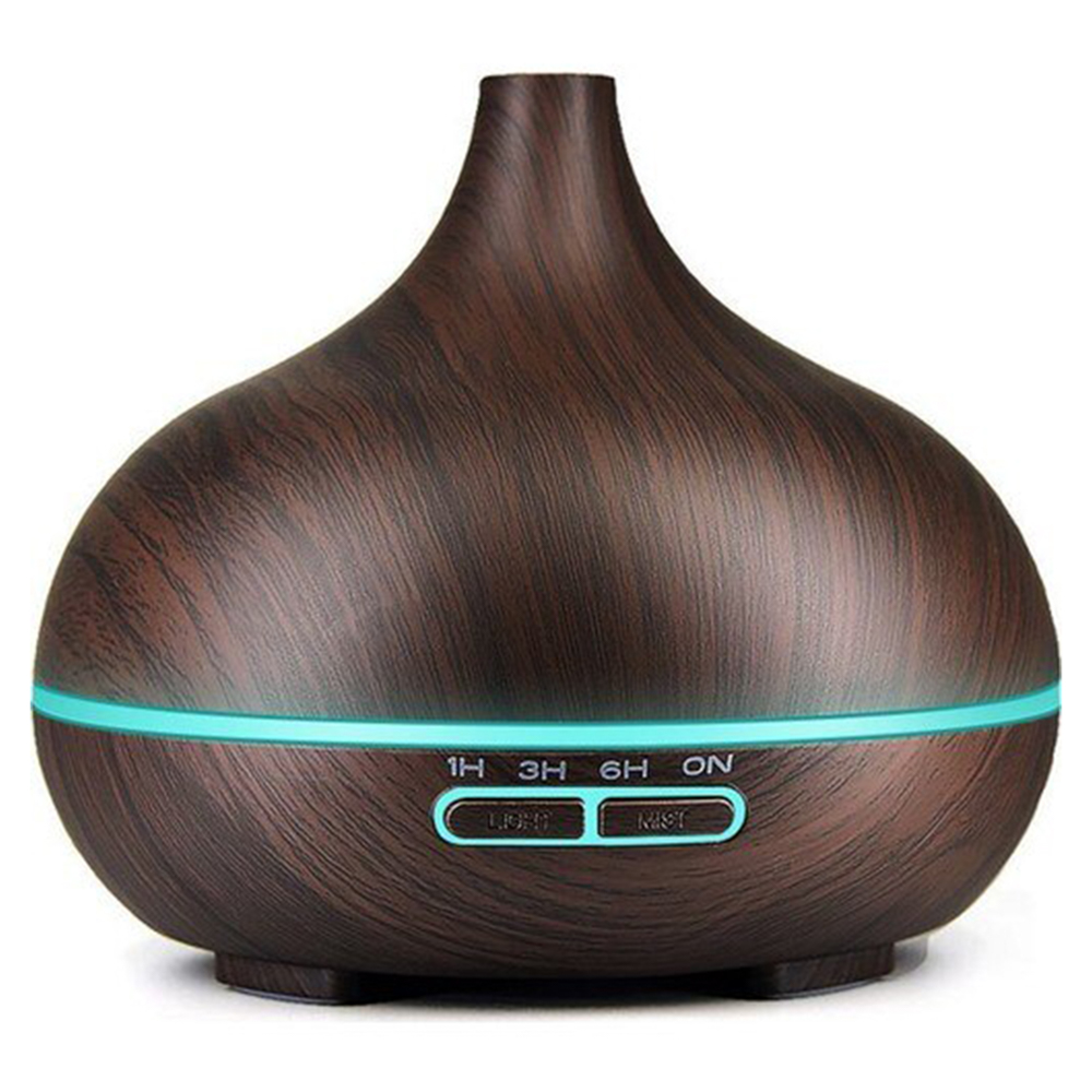 Umidificator si difuzor aromaterapie lila care, 400 ml, 5 w, schimbare culoare led, maro