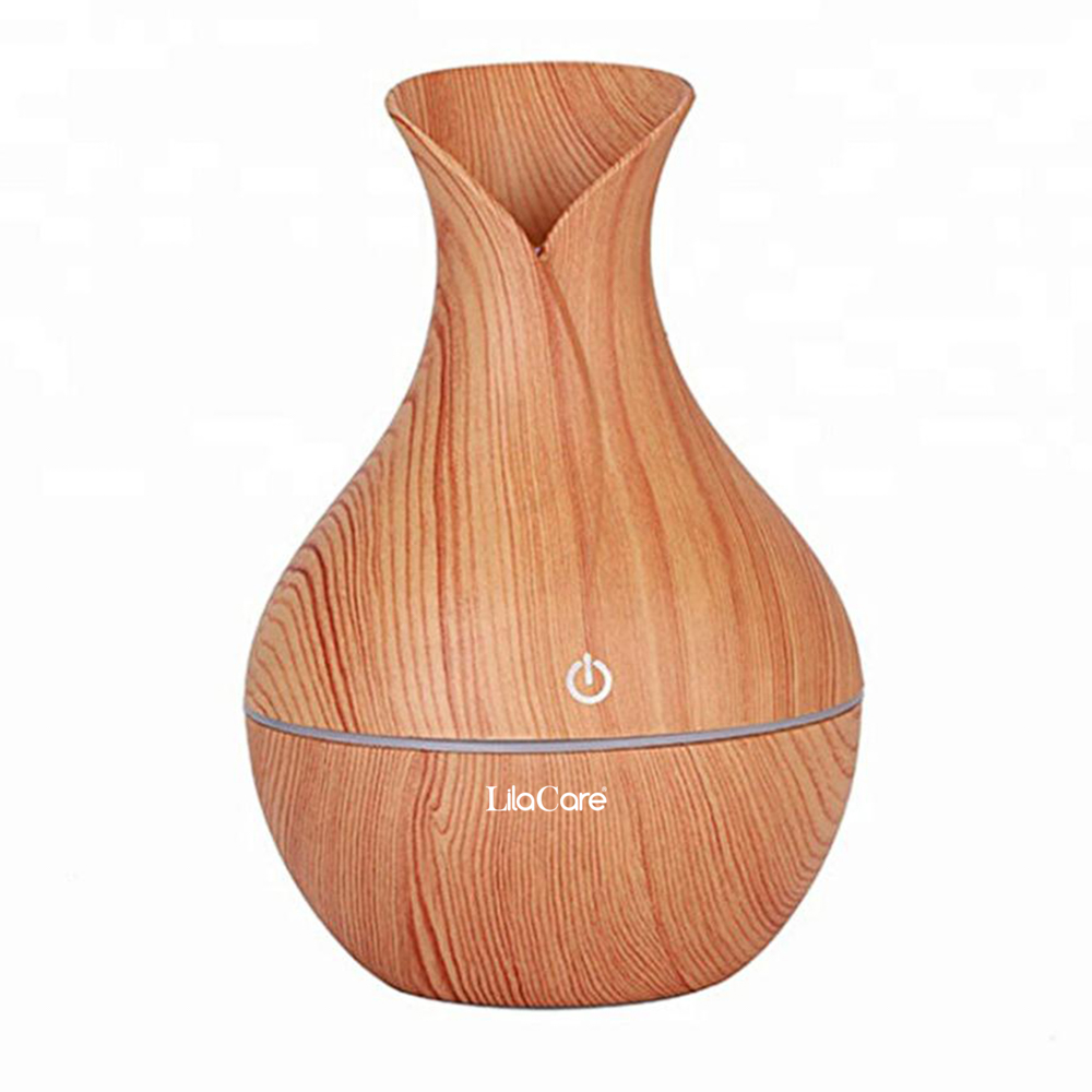 Umidificator ultrasonic si difuzor aromaterapie lila care, 200 ml, bej 