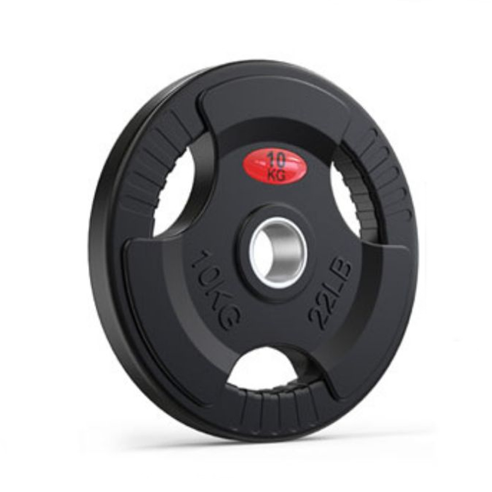 Disc karemi de 10 kg pentru bara cu diametru 50 mm, din cauciuc, negru