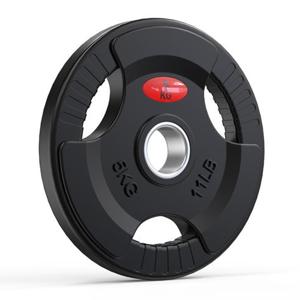 Disc karemi de 5 kg pentru bara cu diametru 50 mm, din cauciuc, negru