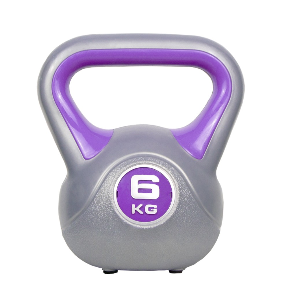 Gantera karemi de 6 kg, kettlebell, gri/violet