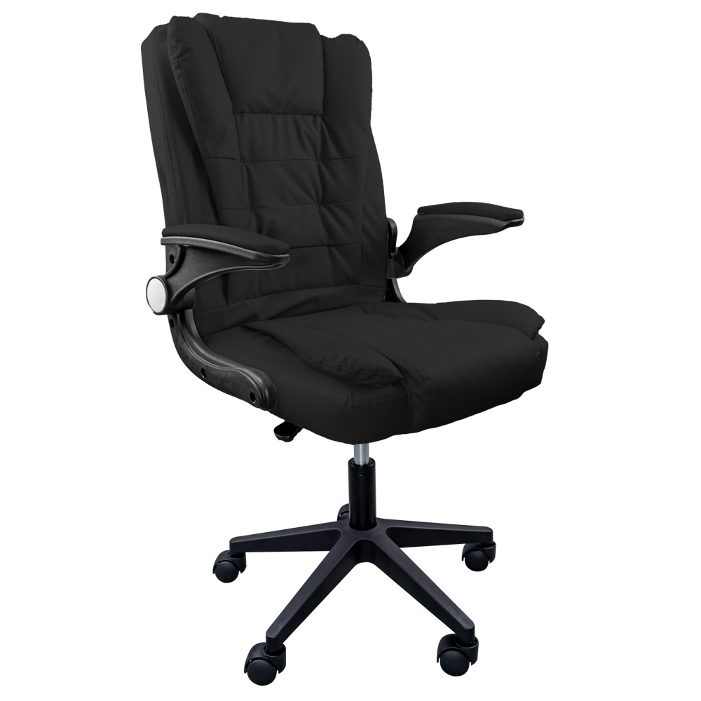 Scaun de birou rig black, karemi, din piele ecologica, negru