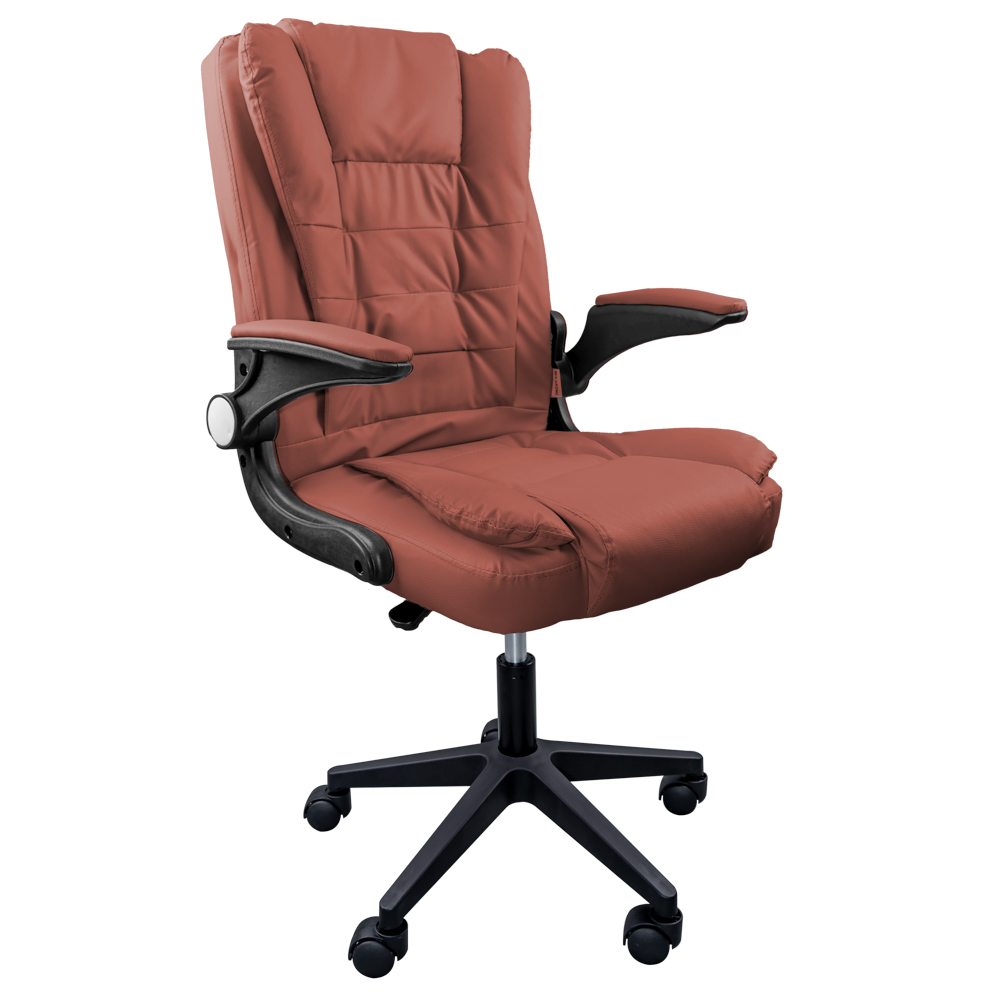 Scaun de birou rig brown, karemi, din piele ecologica, maro