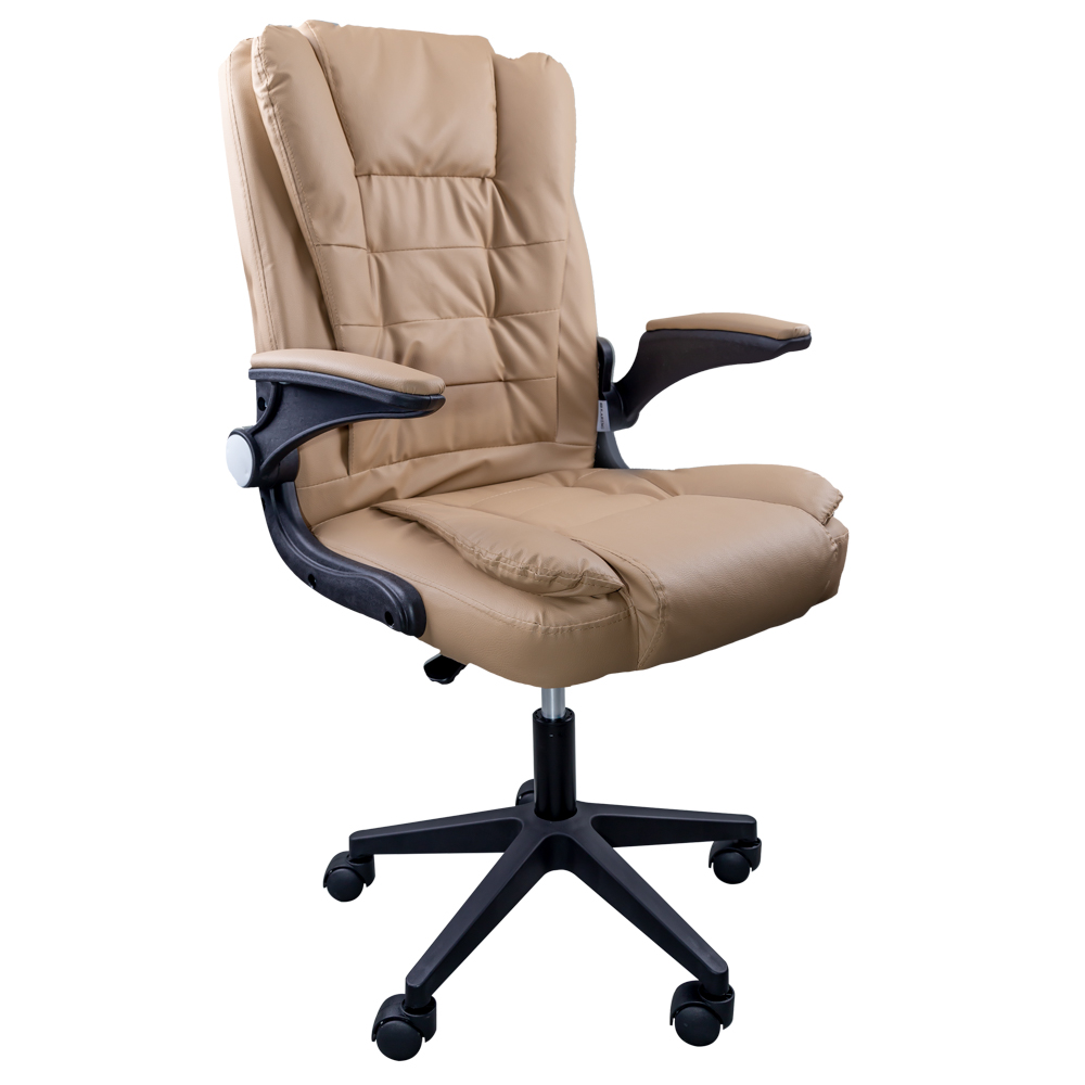 Scaun de birou, rig coffee, karemi, din piele ecologica, bej