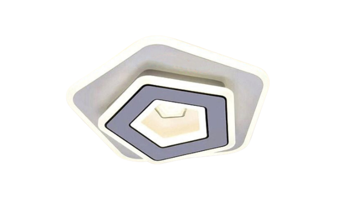 Plafoniera LED cu telecomanda, model pentagon, LED dimabil, 100W, lumina rece/calda/neutra