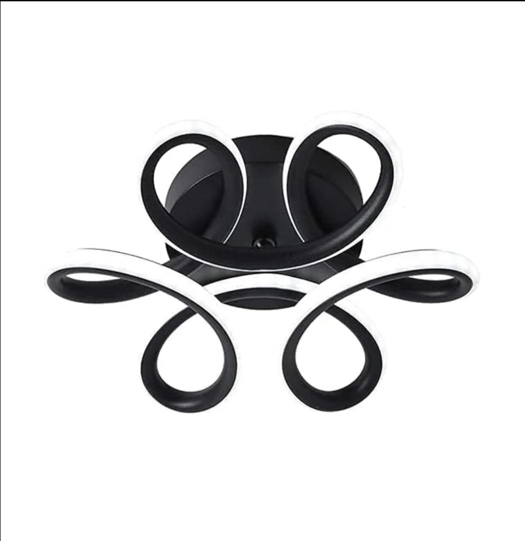 Lustra LED, INFINITY, neagra, lumina calda/rece/ neutra, tip plafoniera