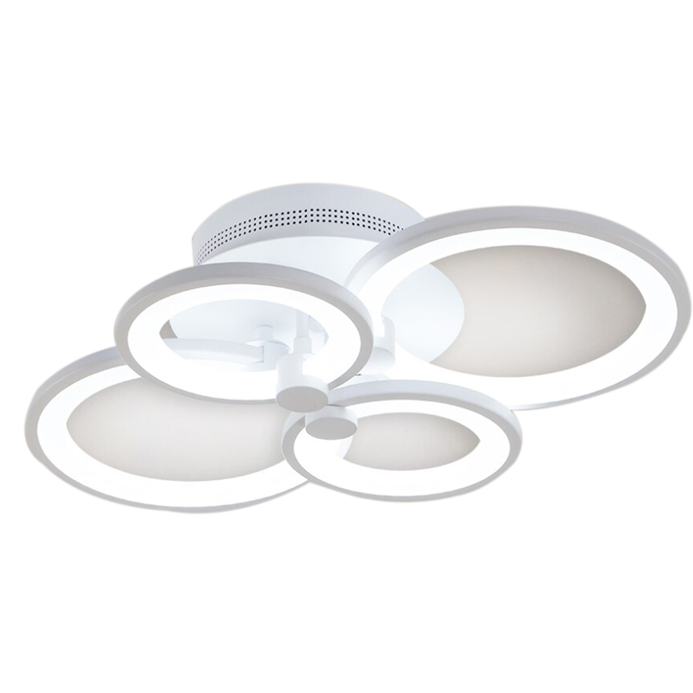 Lustra LED cu telecomanda, alba, 72W, lumina rece/calda/neutra