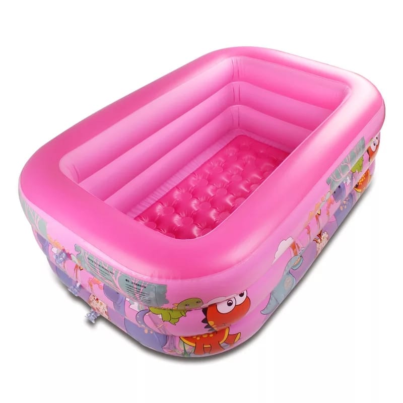 Piscina gonflabila, dreptunghiulara, 130 x 92 x 52 cm, roz