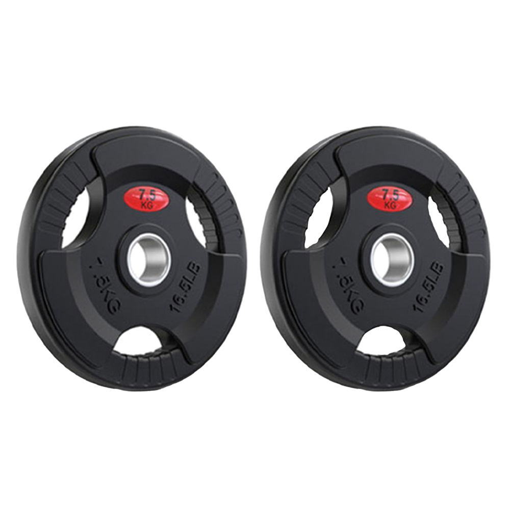 Set 2 discuri KAREMI de 7.5 kg pentru bara cu diametru 50 mm, din cauciuc, negru