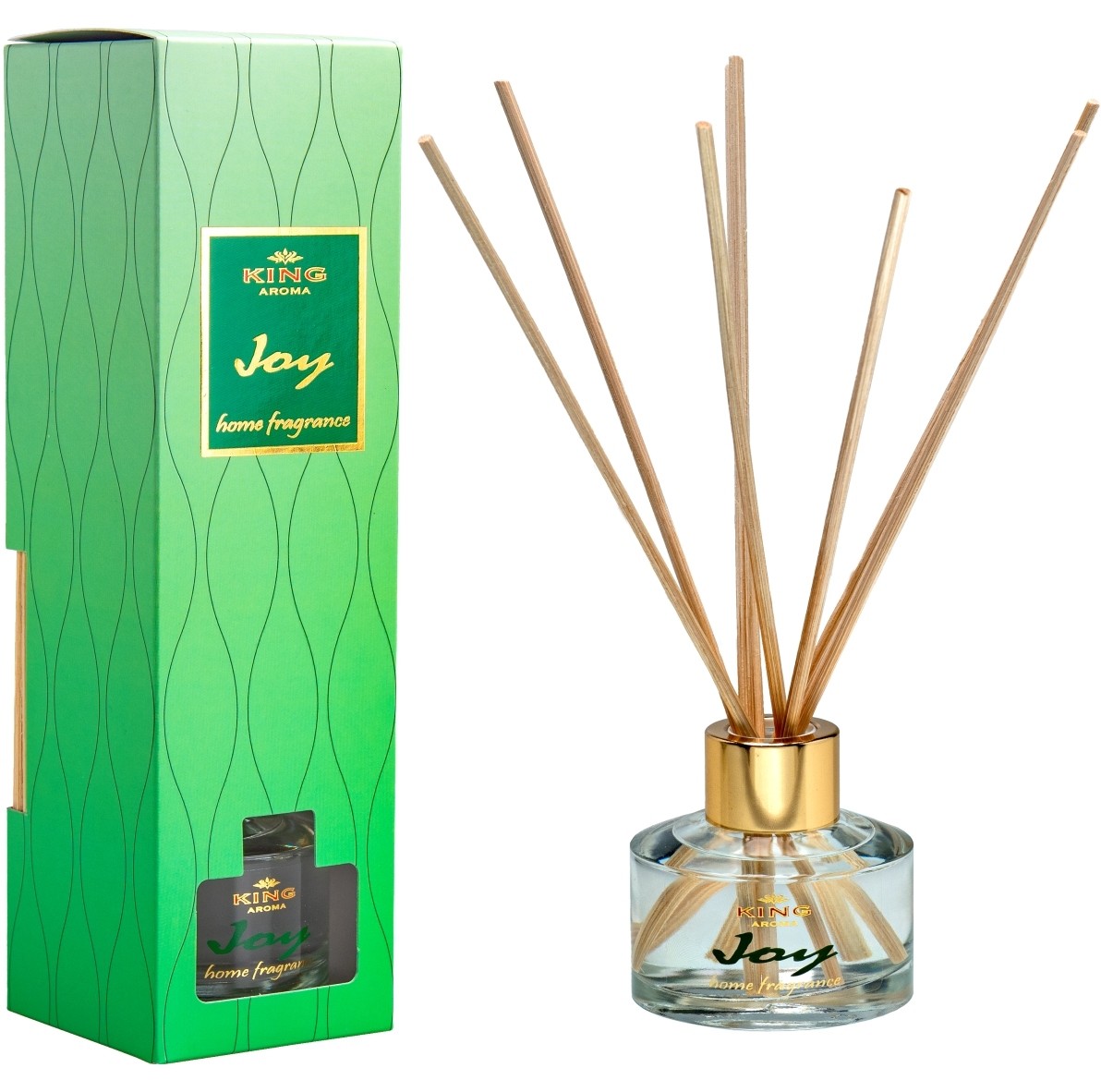 Odorizant cu betisoare de ratan, king aroma, joy, 50ml